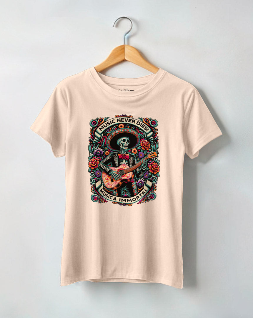 Camiseta Feminina Fiesta Music Never Dies