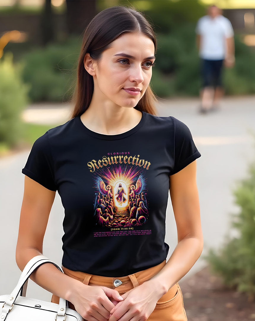 Camiseta Feminina Jesus Ressurection