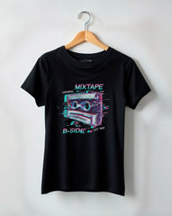 Camiseta Feminina Lado B Mix Tape K7